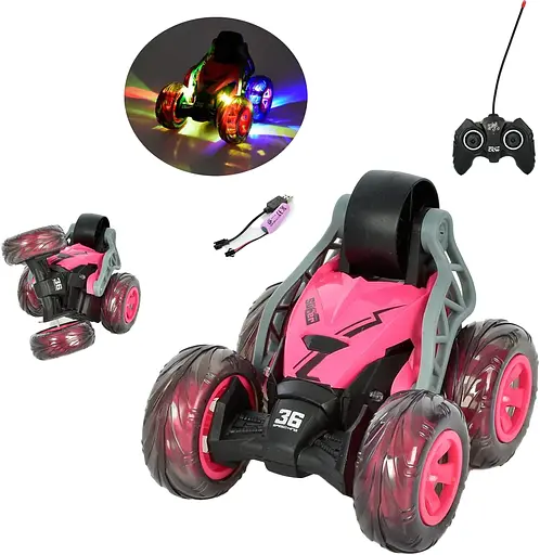 Машина на радіокеруванні, 18 см, трюкова, звук, світло, XB1103