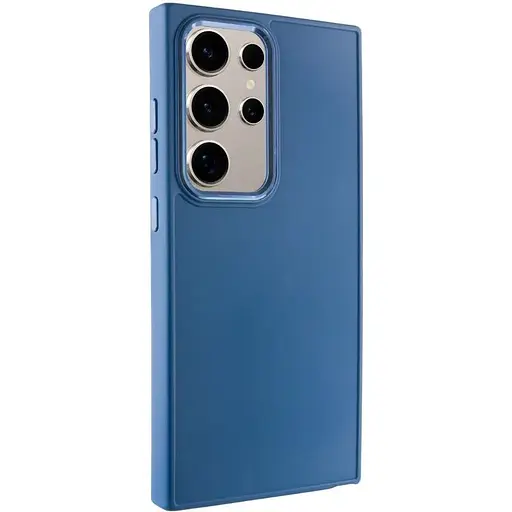 TPU чехол Epik Bonbon Metal Style для Samsung Galaxy S24 Ultra Синий / Denim Blue