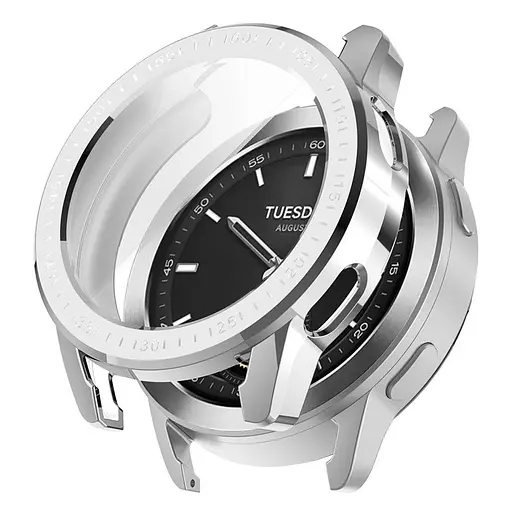 Комплект Tamister для годинника Xiaomi Mi Watch Color 2 сріблястий (чохол + ремінець Rolex design 22 мм) - фото 6