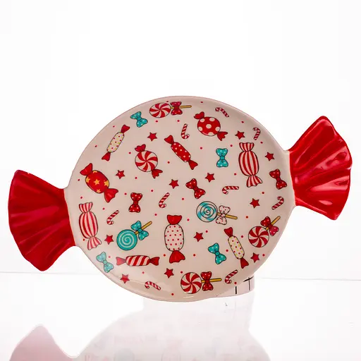 Новогодняя фарфоровая тарелка для десертов Merry Christmas Yiwu CR-1-24 - фото 5