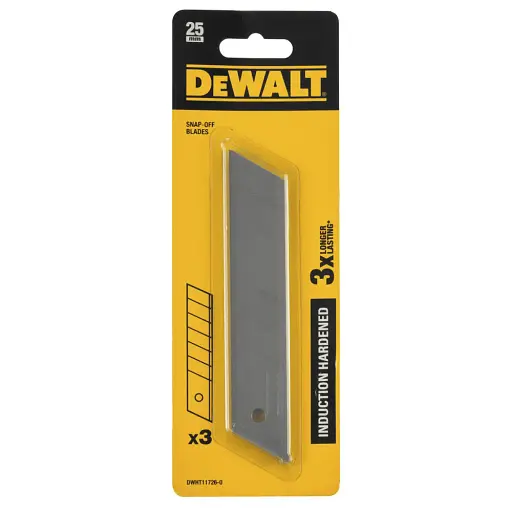 Лезвие для ножей DeWalt шириной 25 мм с отламывающимися сегментами 3 шт. (DWHT11726-0) - фото 2