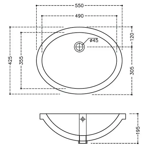 Умивальник Jaquar Florentine 55x43 FLS-WHT-5701, Білий - фото 2