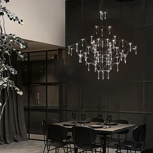 Дизайнерська невагома люстра MIRA C d80 см Line.F MJ 158-800 CH - фото 7