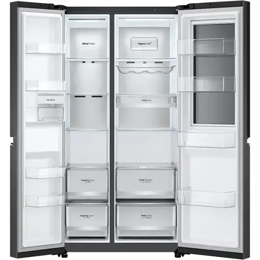 Холодильник LG SBS 179x91х74 холод.отд. 414 л мороз.отд. 233 л 2дв. А+ NF инв. диспл внутр. зона света Door in door черный матовый - фото 5