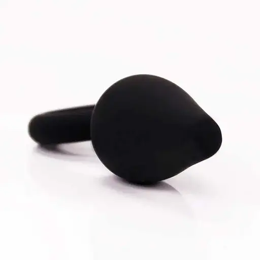 Анальна пробка силіконова Velvet Ring з кільцем 24x68 мм чорна - фото 5