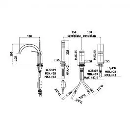 Смеситель на борт ванны Paffoni Tilt white matt TI040BO, Белый матовый - фото 2