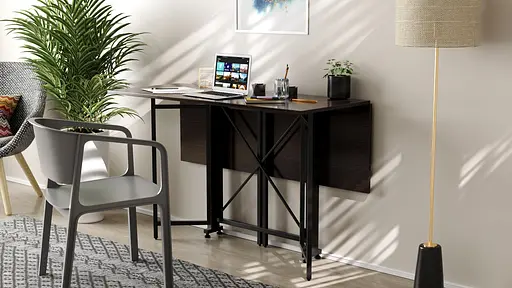 Стіл-книга трансформер Спайдер Ferrum-decor 750x1150x880 Чорний метал ДСП Венге Магія 16 мм (FRD-105632) - фото 5