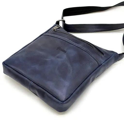 Чоловіча шкіряна сумка через плече TARWA 22х25.5х3.5 см sum0025341 - фото 6