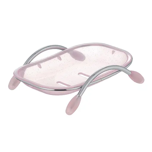 Мыльница настольная ZERIX LR332 (пластик розовый) (ZX2699) - фото 1