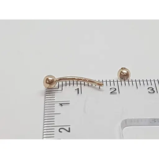 Золотая серьга-пирсинг Dear в бровь. 7006 - фото 4