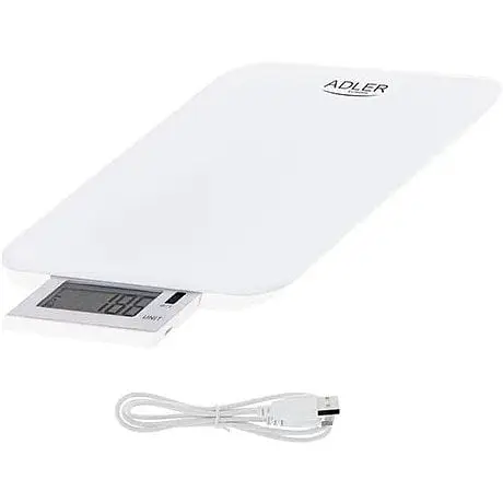Кухонні ваги на USB Adler AD 3167w max 10 кг - фото 1