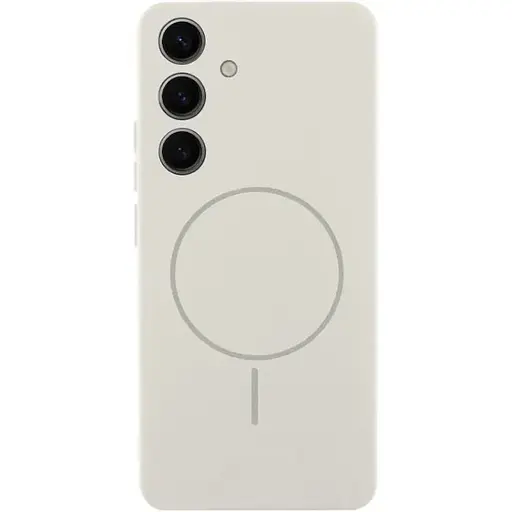Чохол Lakshmi Silicone Cover Full Camera (AA) with MagFit для Samsung Galaxy S25 Білий/White - фото 1
