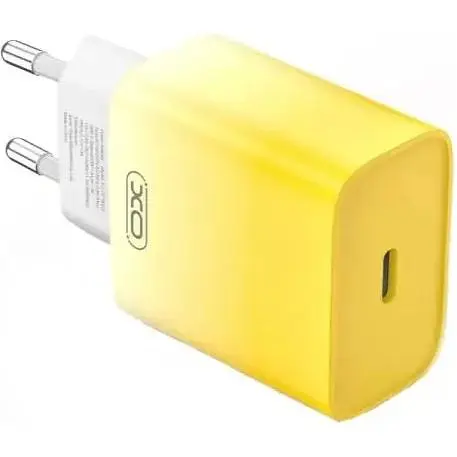 Зарядний пристрій XO CE18 fasr charger Type-C PD/QC 30W Yellow - фото 2