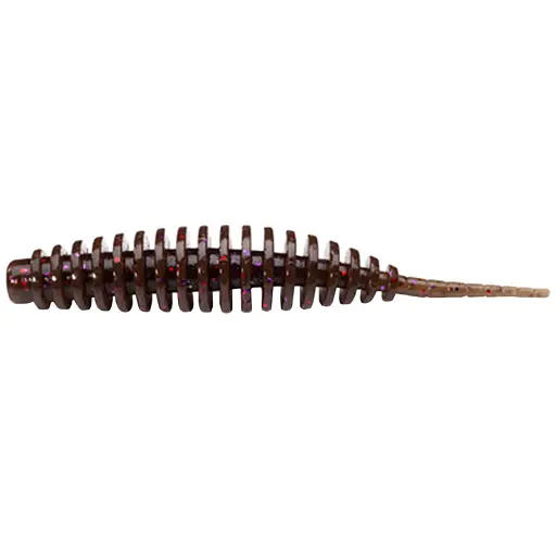 Силикон FishUP Tanta 1" #050 - Green Pumpkin Brown/Red & Purple (12 шт/уп)