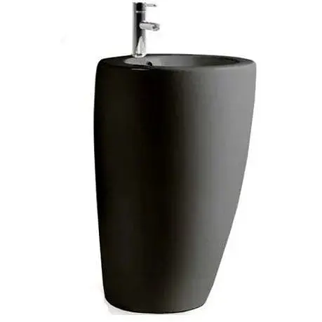 Умивальник Newarc Modern 50x50 підлоговий чорний матовий 3812B-M, Чорний матовий - фото 1