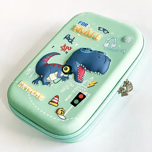 Пенал Крутий динозавр, 3 відділення, 3D-малюнок (В асортименті)