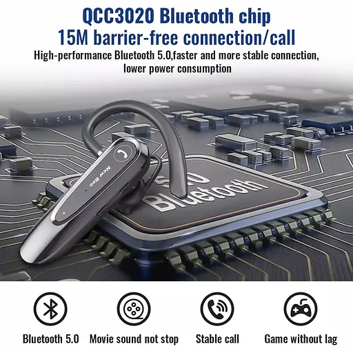 Бездротова гарнітура Bluetooth навушник вкладиш New Bee LC-B45C з активним шумозаглушенням + кейс-чохол Чорний - фото 9