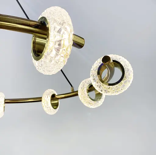 Підвісна люстра у корпусі золотого кольору | Арт. G 088-9 | Line F - фото 6