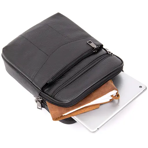 Кожаный мессенджер мужской Vintage 18,5х24х6 см sum0013951 - фото 5