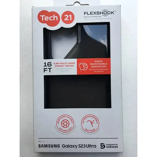 Оригинальный противоударный силиконовый Tech21 Evo Check для Samsung Galaxy S23 Ultra (6.8") Black (T21-10102) - фото 4