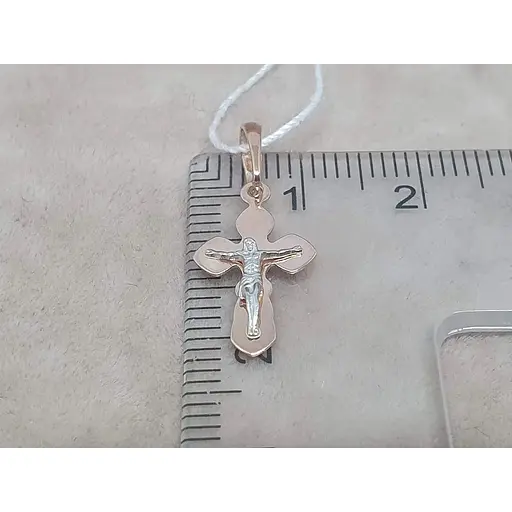 Золотий хрестик Tango. Розп'яття Христа. 230150 - фото 4