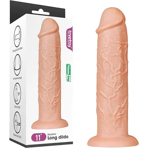 Фаллоимитатор на присоске LoveToy Realistic 28 см телесный