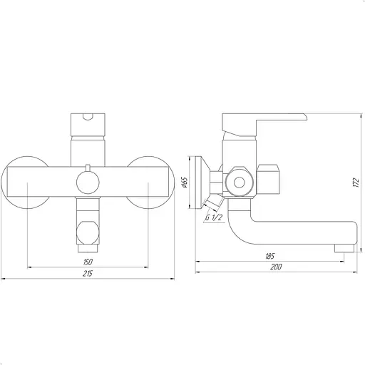 Змішувач для ванни Domino Prestige DPS-102N Хром - фото 7