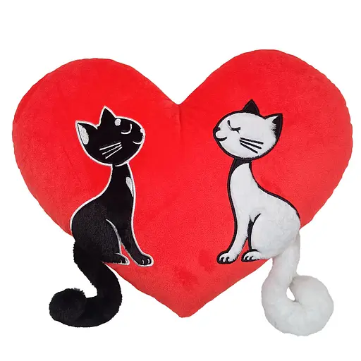 Подушка декоративна "Котики день та ніч" WP MERCHANDISE FWPCATSDAYNIG25RD - фото 1