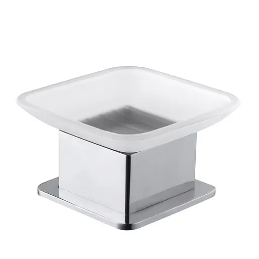 Мильниця Bemeta Plaza Square скло мат 140108191, Білий - фото 1