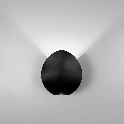 Черное бра в виде листика 18х15 см Line F Арт. WB11/1 BK - фото 3