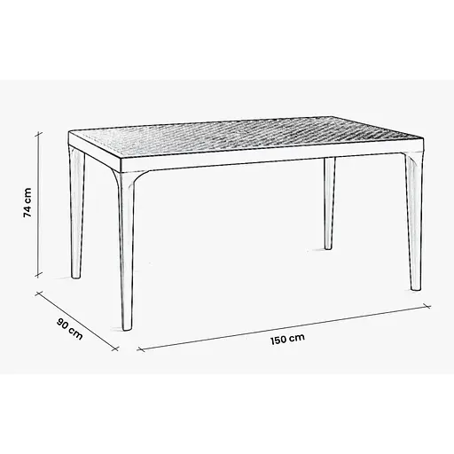 Стол для сада Bica Oslo пластиковый бежево-серый - фото 5