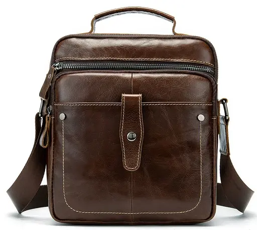 Чоловіча шкіряна сумка Vintage 21х24,5х8 см sum0012359 - фото 1