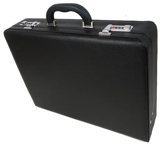 Элегантный дипломат Portfolio из эко кожи черный sum0028876 - фото 3