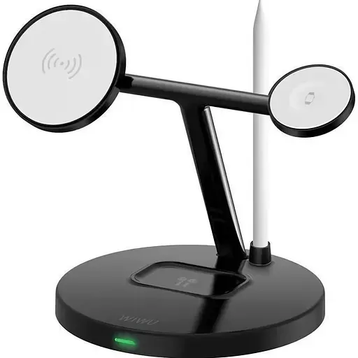 Бездротовий зарядний пристрій WiWU Wi-W032 4in1 15W Black [128265] - фото 2