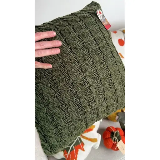 Декоративна подушка Прованс Коси оливкова 45 x 45см (29752) - фото 3