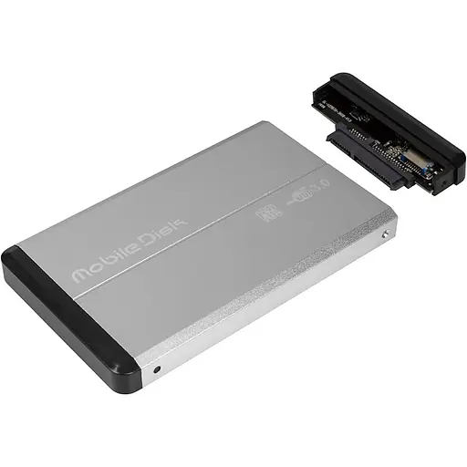 Внешний карман PowerPlant HDD 2.5" to USB 3.0 Silver (HC380015) [118482] - фото 3