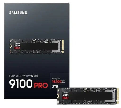 Накопитель SSD Samsung m.2 NVMe 2TB 9100 Pro Pascal TLC 14700/13400MB/s PCIe 5.0 (MZ-VAP2T0BW) - фото 4