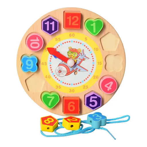 Рамка вкладиш Годинник Limo Toy MD 1270 зі шнурівкою, 18 см Тигр - фото 1