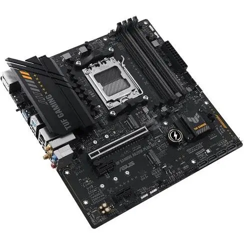 Материнська плата Asus AM5 TUF Gaming A620-PLUS WIFI, A620, 4xDDR5, Int.Video (CPU), 4xSATA3, 2xM.2, 1xPCI-E 4.0 x16, 2xPCI-E 3.0 x1, Real, Bluetooth 5.3, 4xUSB3.2/6xUSB2.0, HDMI/2xDP, MicroATX - фото 4