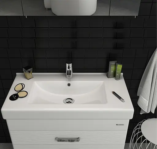 Тумба з умивальником Sanwerk Сиерра 100 Білий з умивальником Принц MV0000452 Білий - фото 4