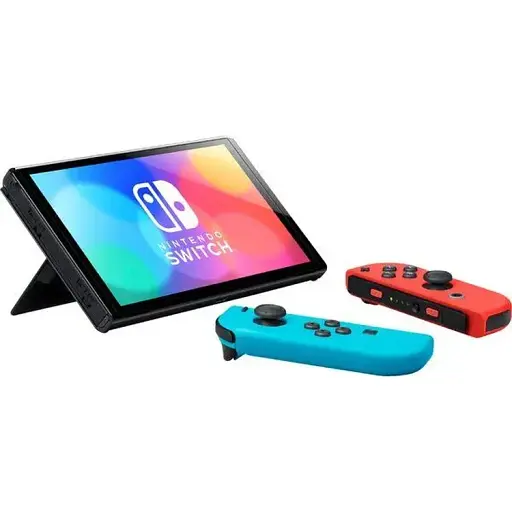 Игровая консоль Nintendo Switch Oled Global с Neon Blue и Neon Red Joy-Con (045496453442) - фото 3