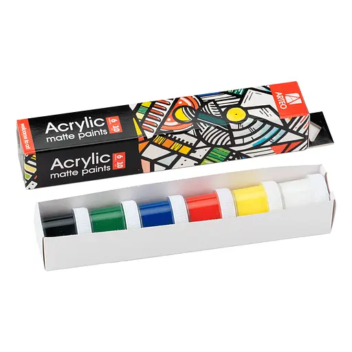 Набір акрилових фарб Arteo Geometric матовий 6x10 мл - фото 2