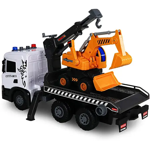 Игровой набор TechnoDrive Super Big Truck Автокран Scania с экскаватором (5004KS) - фото 8