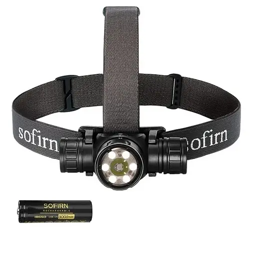 Фонарь налобный светодиодный Sofirn HS21 2200лм 6500K с красным светом + аккумулятор