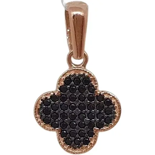 Золота підвіска Favoritum Конюшина з фіанітами. 311068_Ч