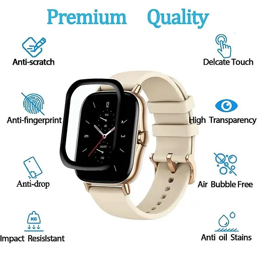 Защитная пленка Tamister для смарт-часов Amazfit Bip 3/3Pro с рамкой 1 шт. - фото 5