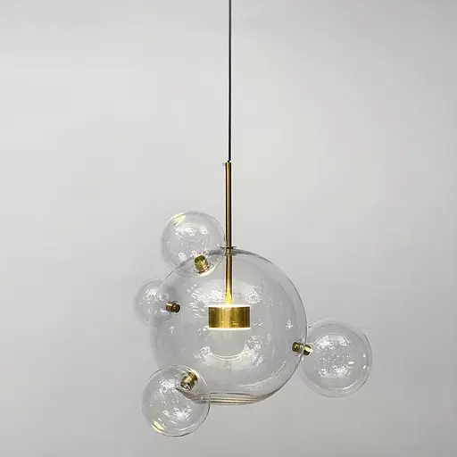 Підвіс-молекула в латунному корпусі Ø 30 см + 4 кульки | Арт. AA 397-300+4 AB+CL | Line F - фото 4