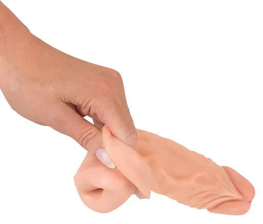 Насадка на пенис Nature Skin Extension Sleeve 19.5 см телесный - фото 15