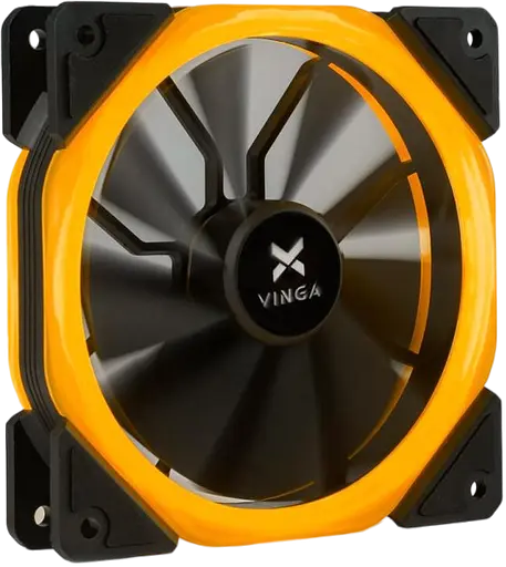Вентилятор Vinga LED FAN-02 ORANGE Black