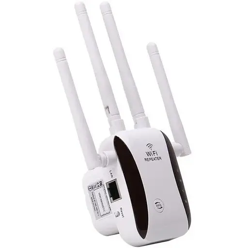 Wi-Fi роутер усилитель сигнала Repeater 2.4G 5G 1200Mbps с вилкой для розетки Белый